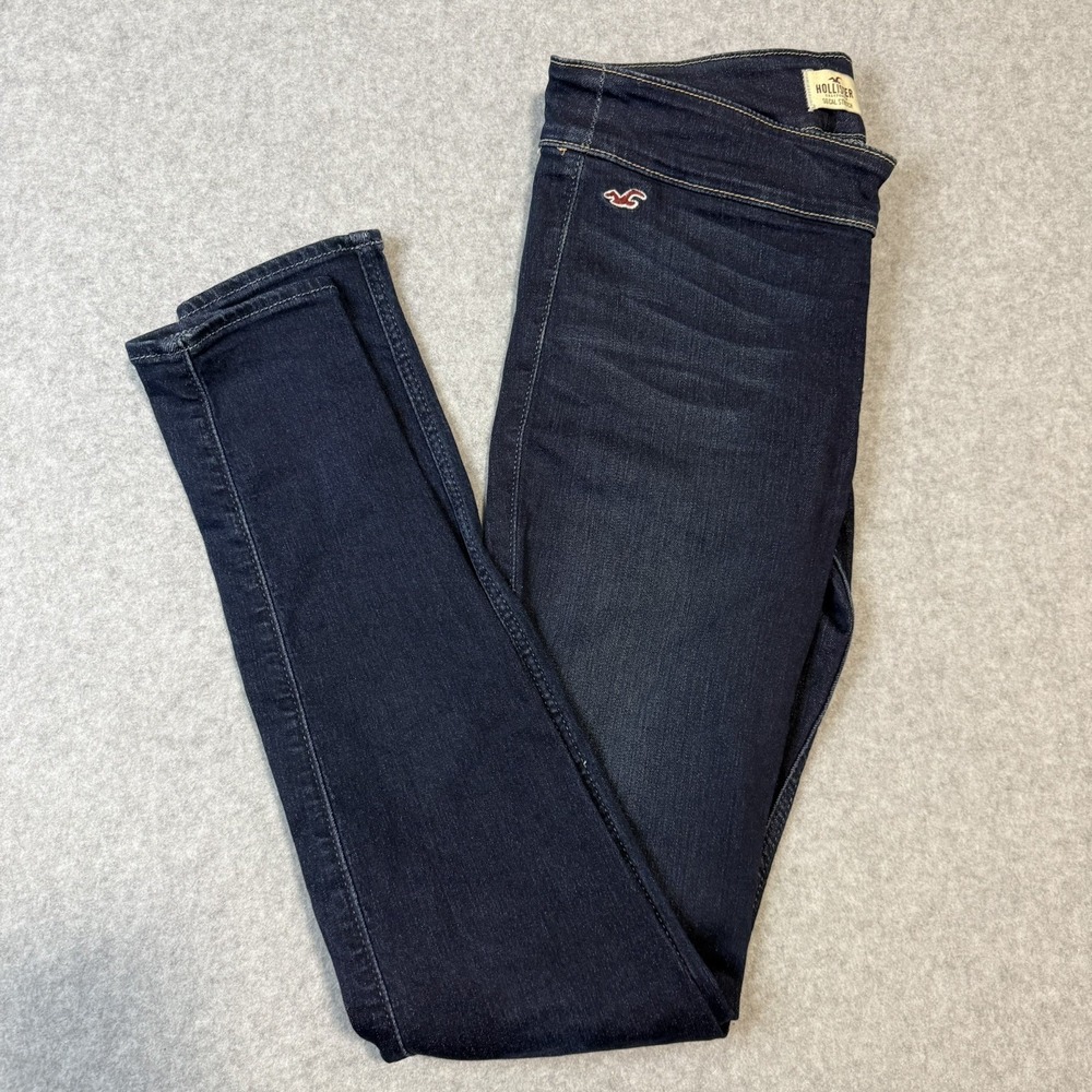 Hollister Jeggings Womens Small Blue Side Zip Pull On Stretch Denim Skinny Jeans